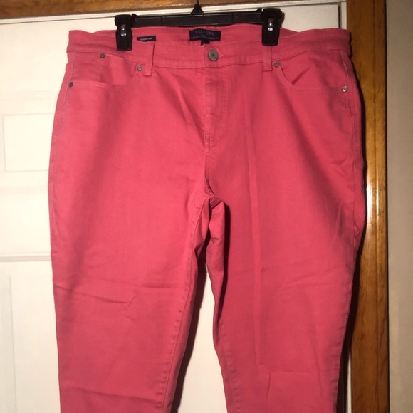Talbots Coral Pink Simply Flattering Collection Pants - Picture 3 of 7